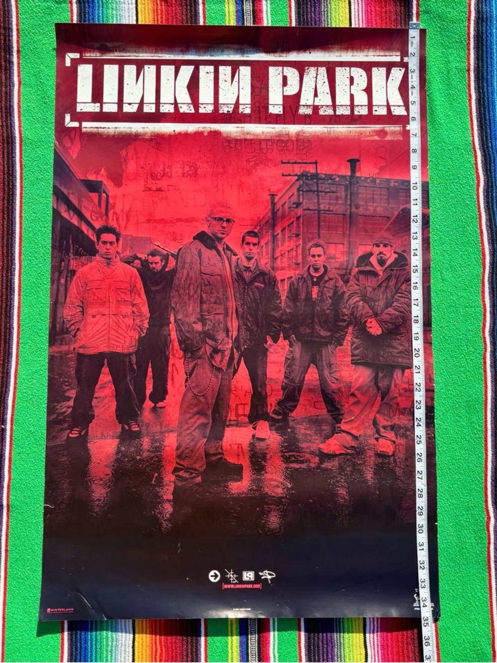 Vintage 2001 Linkin Park Band Portrait Rare Funky Enterprises Inc. Poster 22x35 - Picture 13 of 15